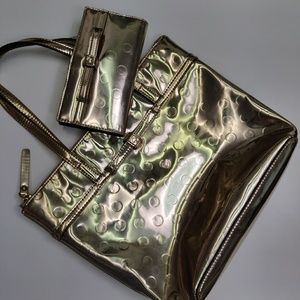 💲⬇️💖 Kate Spade Gold Bag and Wallet